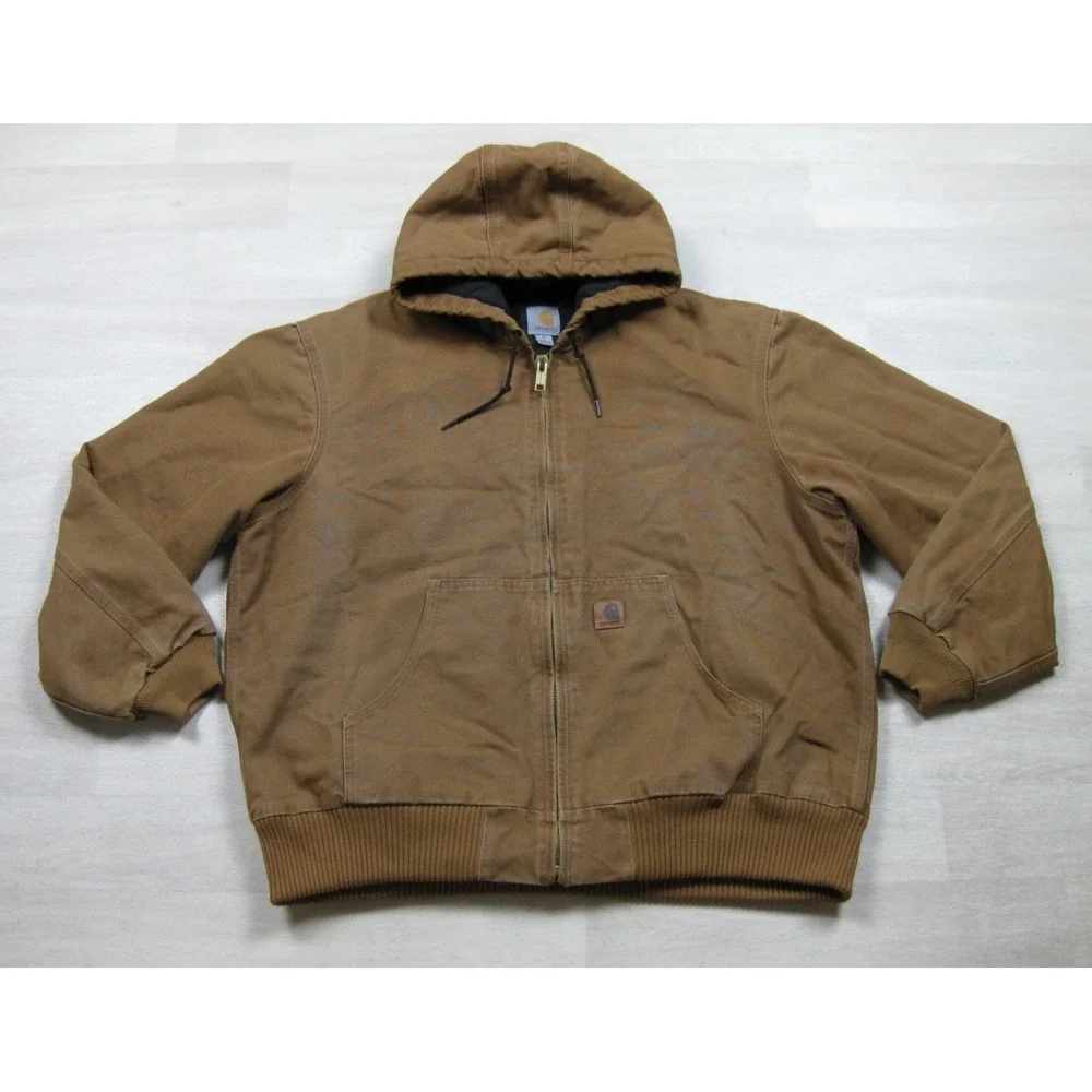 Vintage Carhartt Duck Canvas Active Jacket Men's (XL) Workwear‎ Quilt Lined J130
